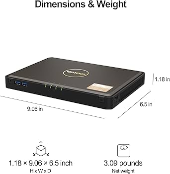 QNAP TBS-464-8G-US 4 Bay M.2 NVMe SSD NASbook Intel Celeron N5105